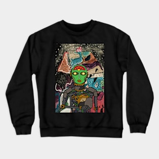 Legend NFT - RobotMask with AfricanEye Color and GlassSkin on OpenSea Crewneck Sweatshirt